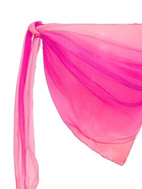 Sheer Pink Beach Sarong Swim Coverup